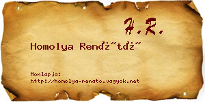 Homolya Renátó névjegykártya