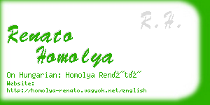 renato homolya business card